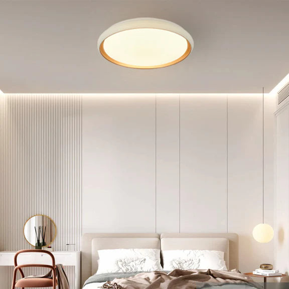Melanie LED Acrylic Flush Mount Light 28W Tri Color White & Gold