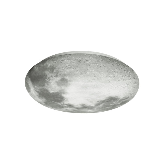 Luna Moon Large LED Flush Mount Light 36W Tri Colour White & Grey