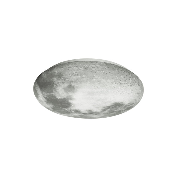 Luna Moon Small LED Flush Mount Light 24W Tri Colour White & Grey