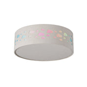 Kiki Cloud Pattern LED Flush Mount Light 15.5W White & Linen