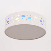 Kiki Cloud Pattern LED Flush Mount Light 15.5W White & Linen