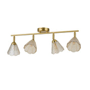 Coraline Linear Semi Flush Mount Light Brass & Champagne