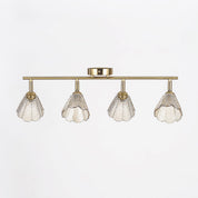 Coraline Linear Semi Flush Mount Light Brass & Champagne