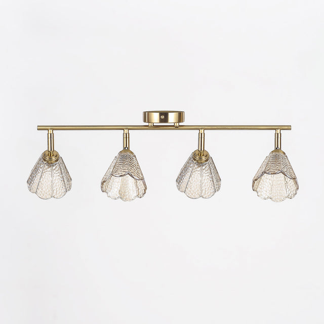 Coraline Linear Semi Flush Mount Light Brass & Champagne