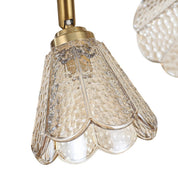 Coraline Linear Semi Flush Mount Light Brass & Champagne