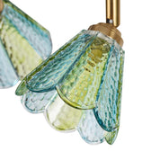 Coraline Linear Semi Flush Mount Light Brass & Multicolour