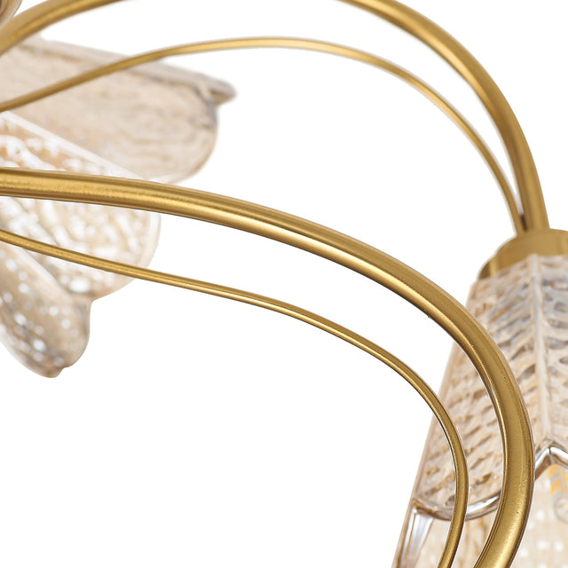 Coraline Semi Flush Mount Light Brass & Champagne