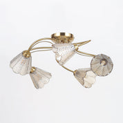 Coraline Semi Flush Mount Light Brass & Champagne