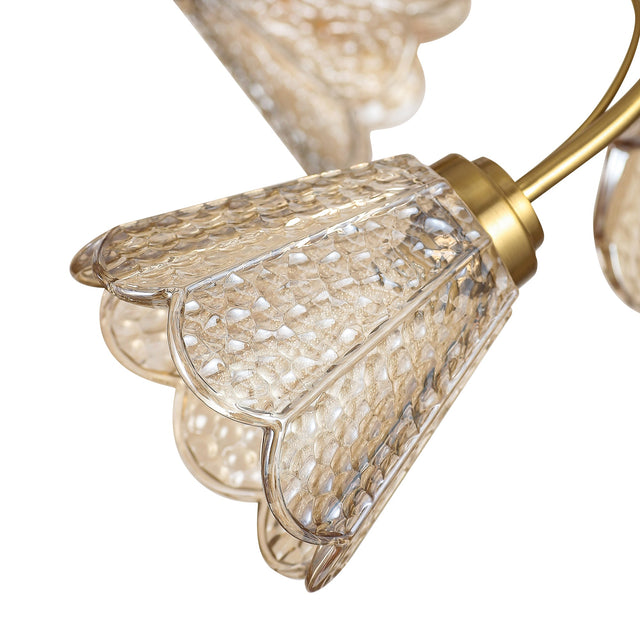 Coraline Semi Flush Mount Light Brass & Champagne