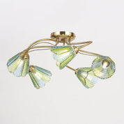 Coraline Semi Flush Mount Light Brass & Multicolor
