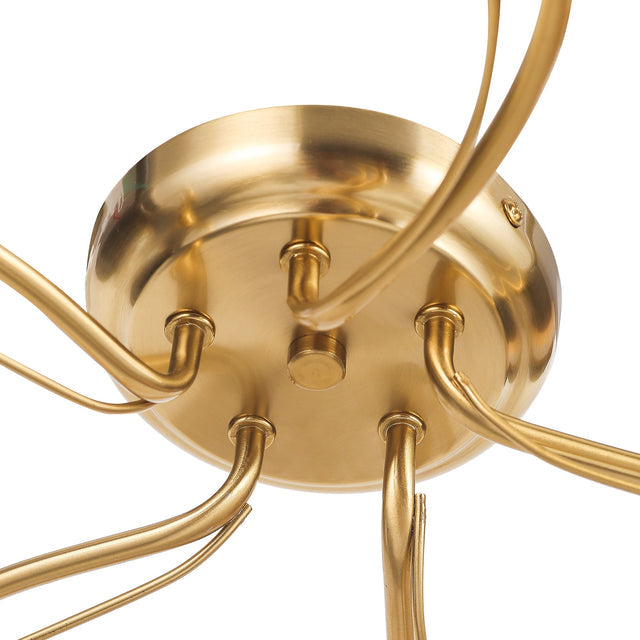 Coraline Semi Flush Mount Light Brass & Multicolor