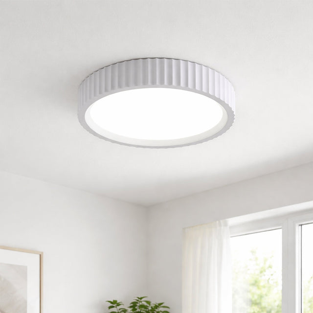 Mallory Plaster LED Small Ceiling Light 20W 3CCT White
