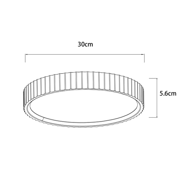 Mallory Plaster LED Small Ceiling Light 20W 3CCT White