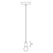 Pharos Chrome Pendant with Fabric Cable - Red Cable