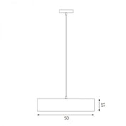 Mara Drum Pendant Light with Black Shade