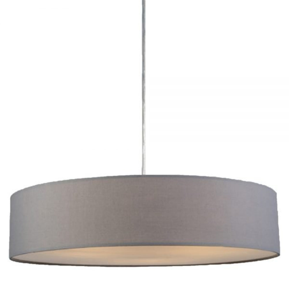 Mara Drum Pendant Light with Grey Shade