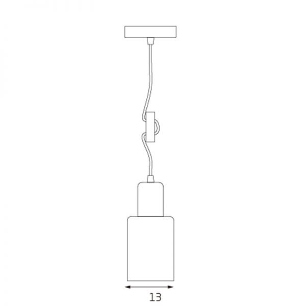 Modern Glass and Wood Pendant Light