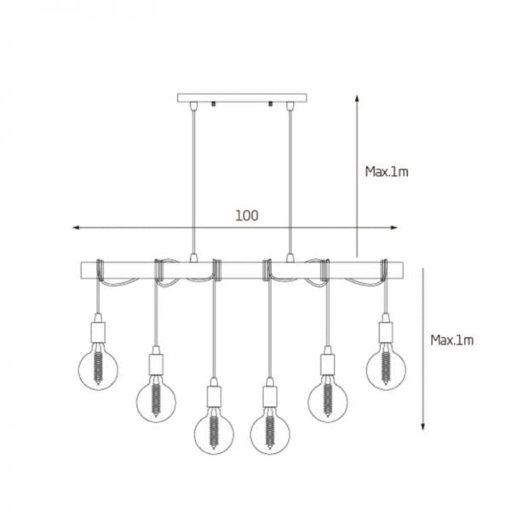 Tibery 6 Lights Pendant Light