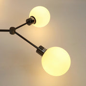 Grette 6 Lights Pendant Light Pearl Black & Opal
