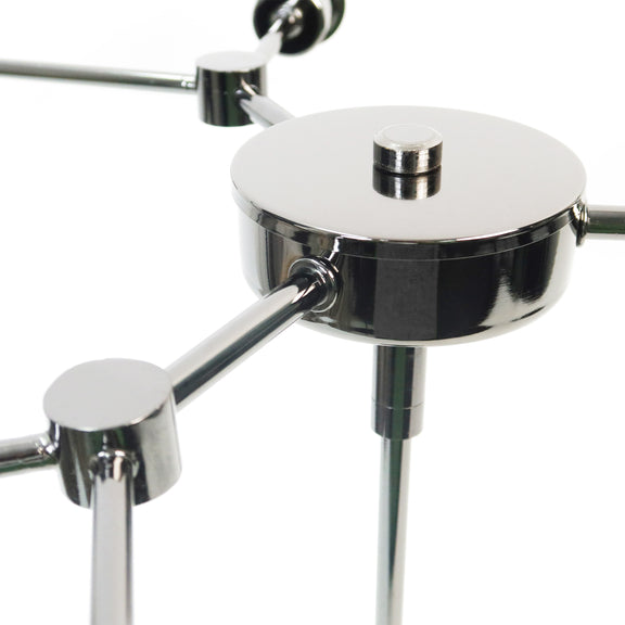 Grette 6 Lights Pendant Light Pearl Black & Opal