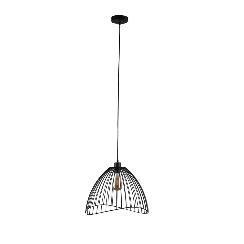Gloria 1 Light Pendant Black