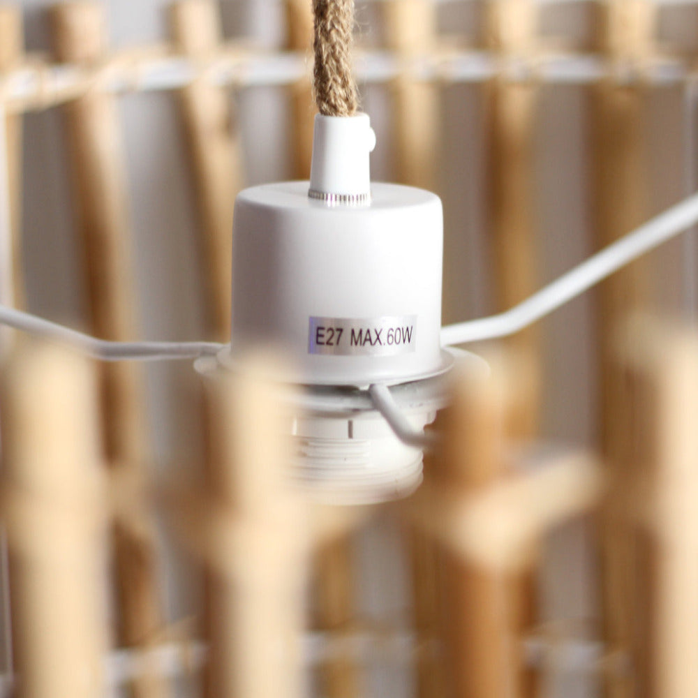 Vanessa 1 Light Pendant Natural Wood