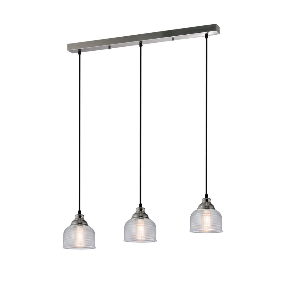 Aviva 3 Light Pendant Satin Chrome