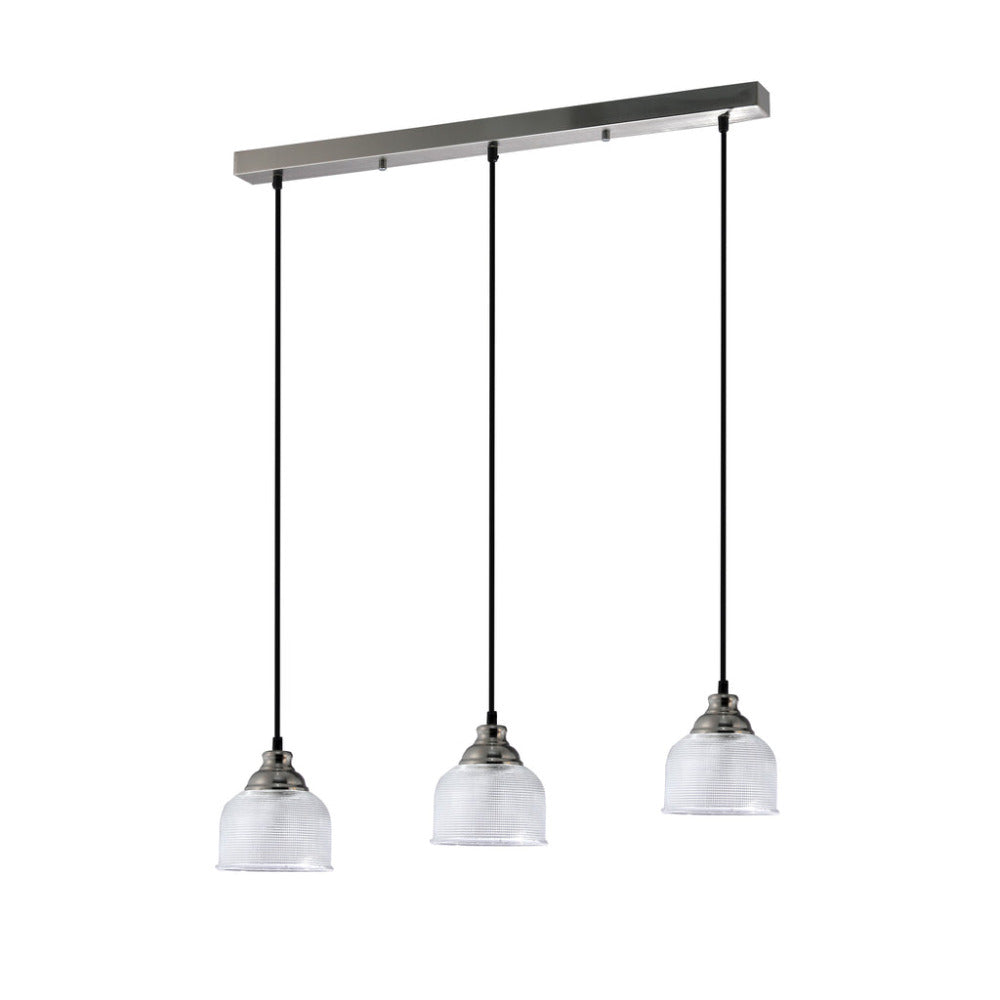Aviva 3 Light Pendant Satin Chrome