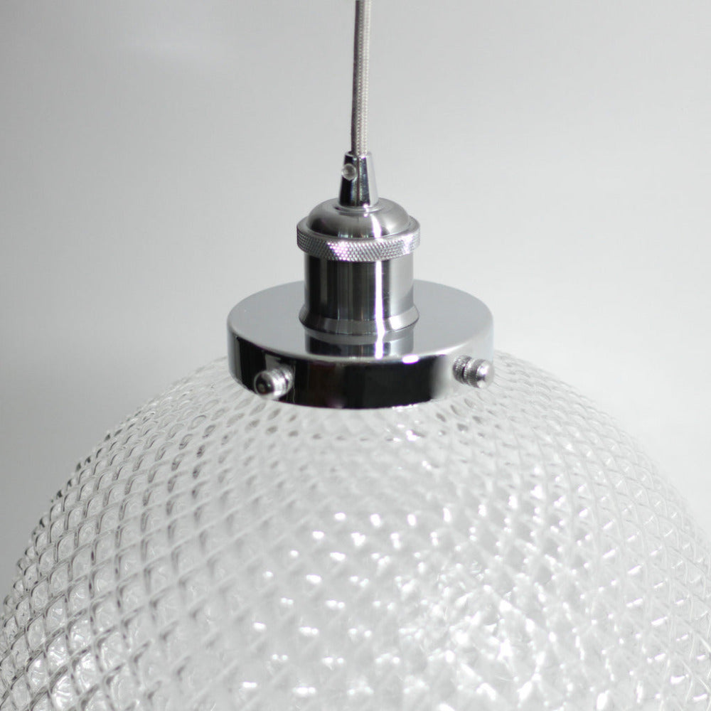 Casablance 1 Light Small Pendant Chrome & Clear