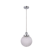 Casablance 1 Light Large Pendant Chrome & Clear