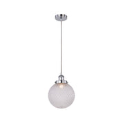 Casablance 1 Light Large Pendant Chrome & Clear