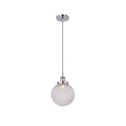 Casablance 1 Light Small Pendant Chrome & Clear