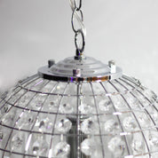 Lode 1 Light Small Pendant Matt Chrome & Clear