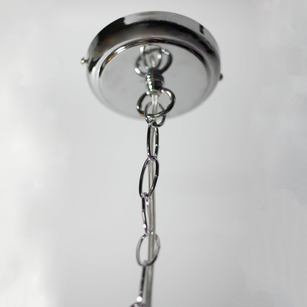 Lode 1 Light Small Pendant Matt Chrome & Clear