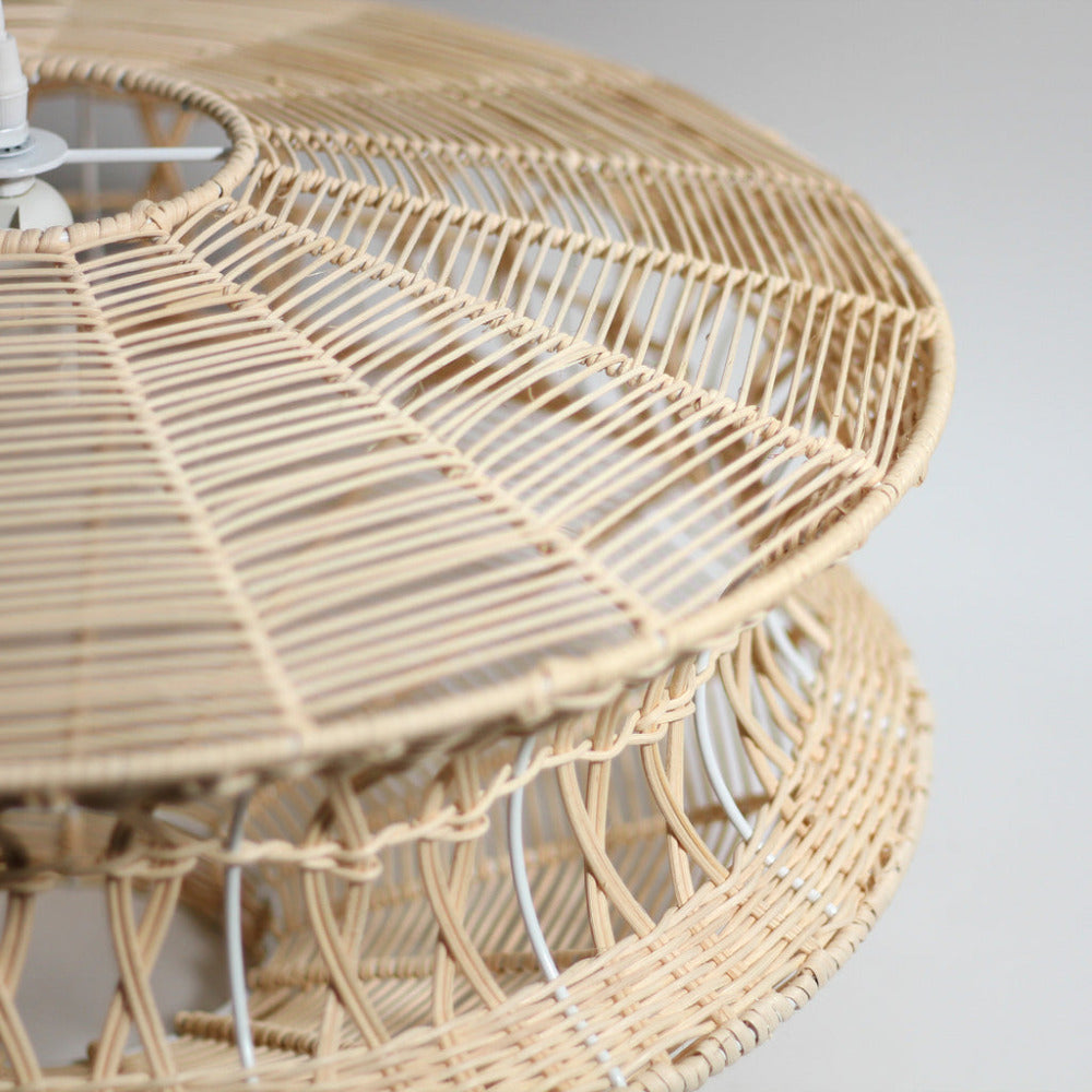 Parametric 1 Light Rattan Pendant Natural Rattan