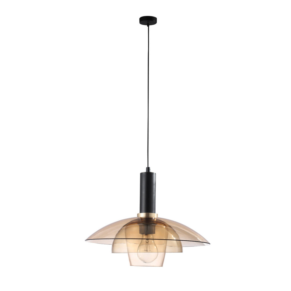 Pabla 1 Light Pendant Amber