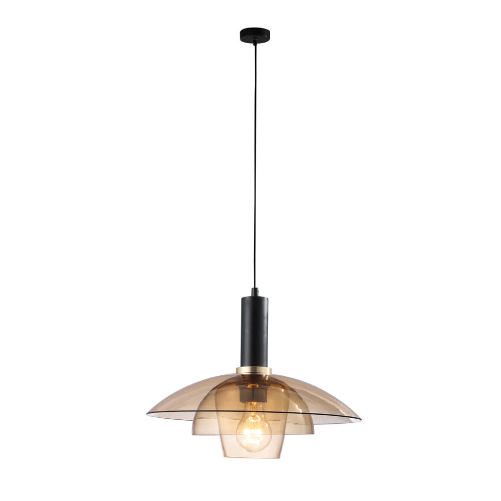 Pabla 1 Light Pendant Amber
