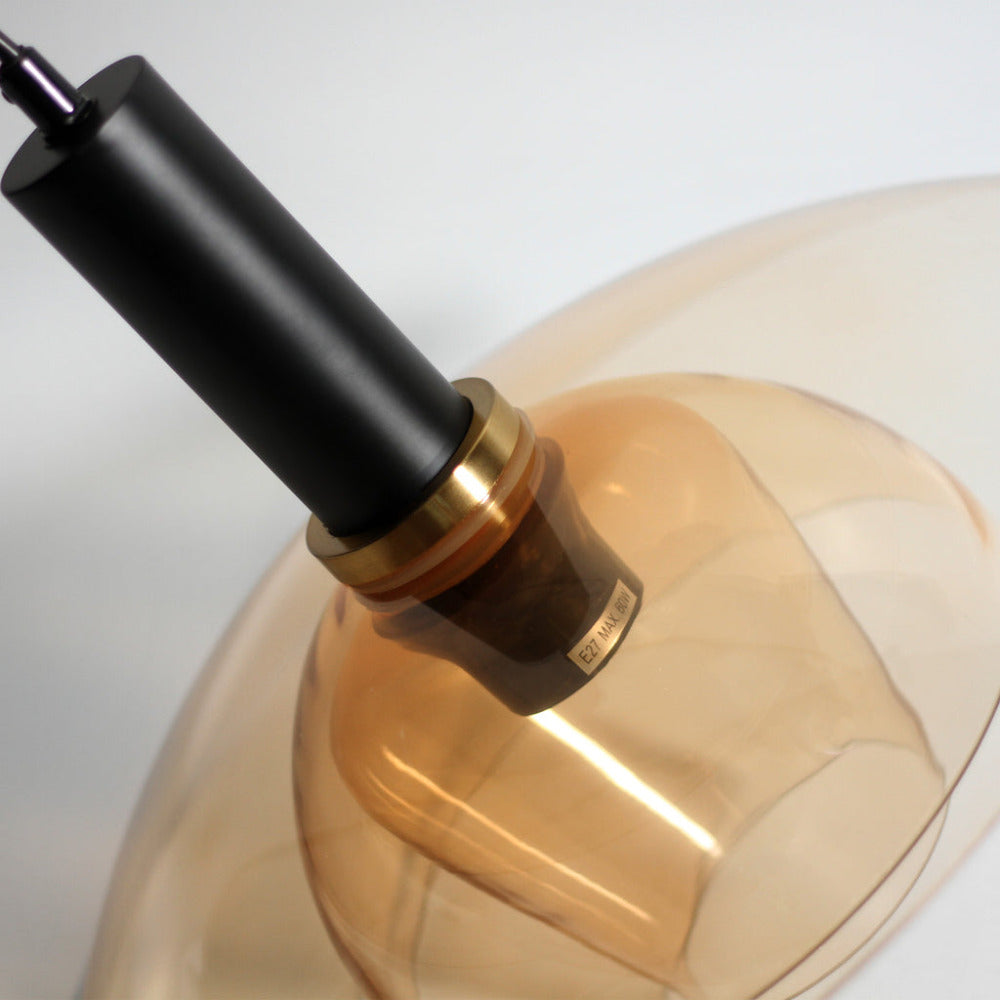 Pabla 1 Light Pendant Amber