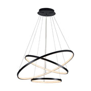 Trinity LED Ring Pendant W1000mm Black Aluminium 3000K