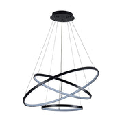 Trinity LED Ring Pendant W1000mm Black Aluminium 3000K
