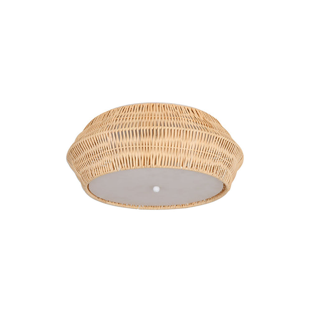 Kiri Flush Mount Light Natural Rattan