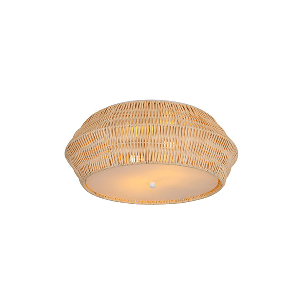 Kiri Flush Mount Light Natural Rattan