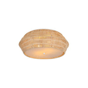 Kiri Flush Mount Light Natural Rattan