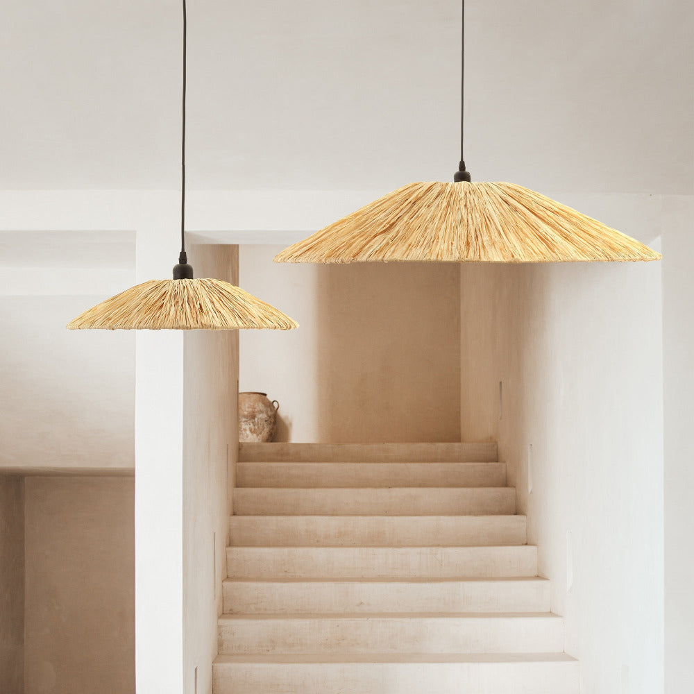Lucia Pendant Light W800mm Natural Raffia Grass