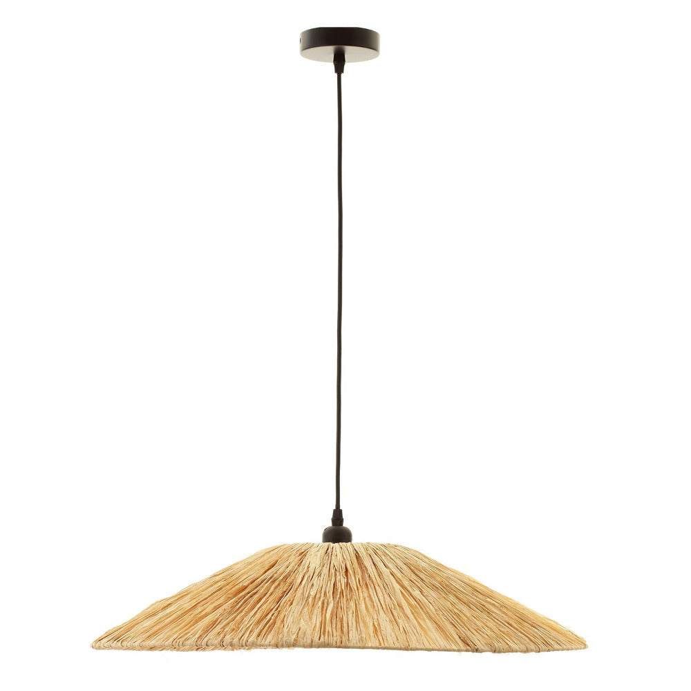 Lucia Pendant Light W600mm Natural Raffia Grass