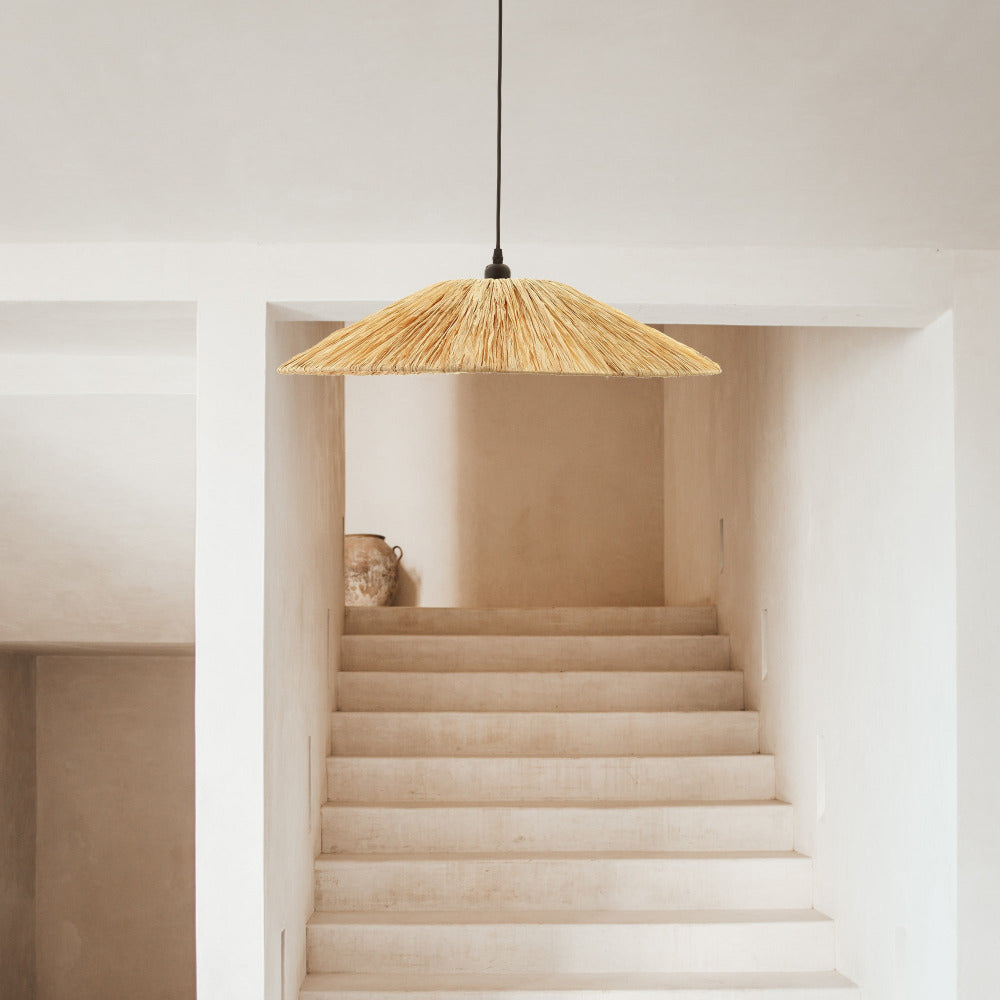 Lucia Pendant Light W600mm Natural Raffia Grass