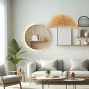 Harley Rattan Pendant Light Natural & Cream