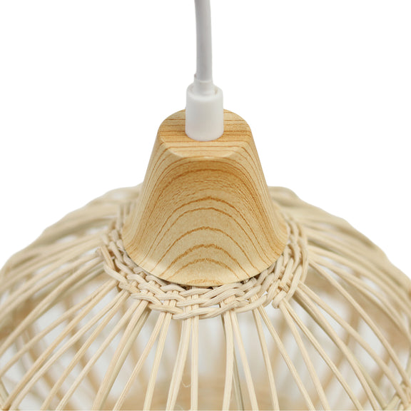 Loom Rattan Pendant Light Cream & Natural