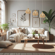 Loom Rattan Pendant Light Cream & Natural