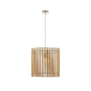 Bree Bamboo Pendant Light Cream & Natural